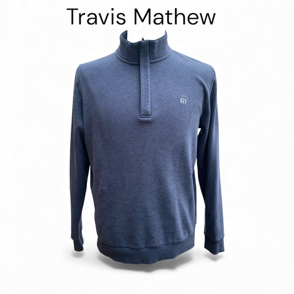 Travismathew Men's Gray Quarter Zip Pullover - Golf / Casual Sz M